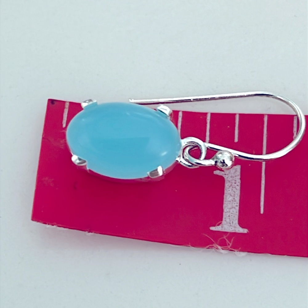 Chalcedony 14KWG Plated Earrings - Picture 6 of 6
